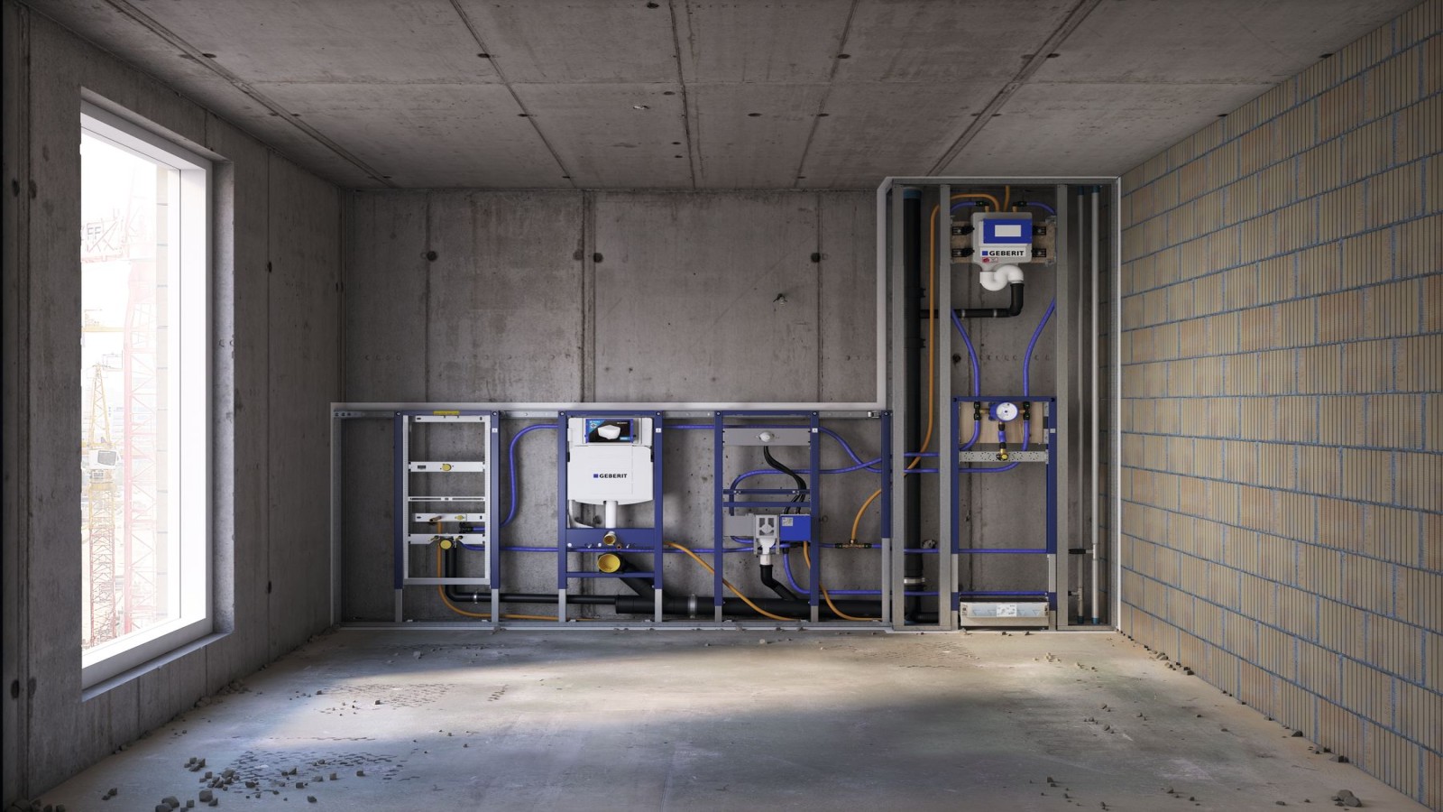 Geberit bathroom behind the wall Geberit bathroom behind the wall