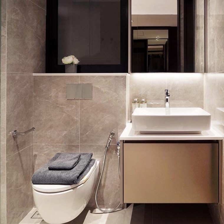 iCon Rimfree WC and VariForm washbasin at the Irwell Hill Residences (© Design and Architecture)