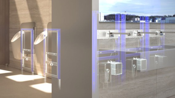 Geberit prewall installation systems for urinals and wall-mounted taps