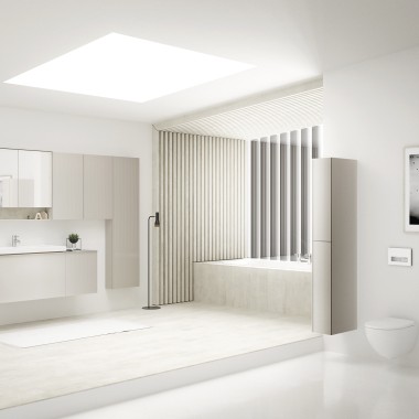 Light bathroom from the Geberit Acanto range (© Geberit)