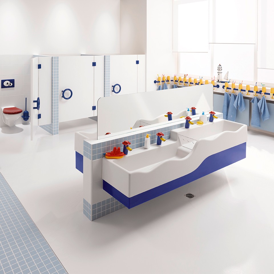 Child-friendly Geberit Bambini complete bathroom series