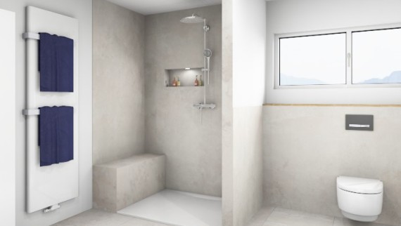Geberit bathroom with seating