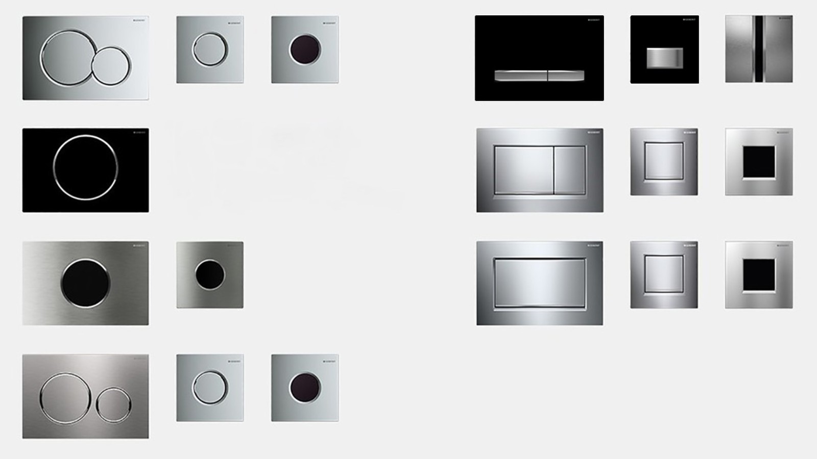 Overview of the Geberit actuator plate design series