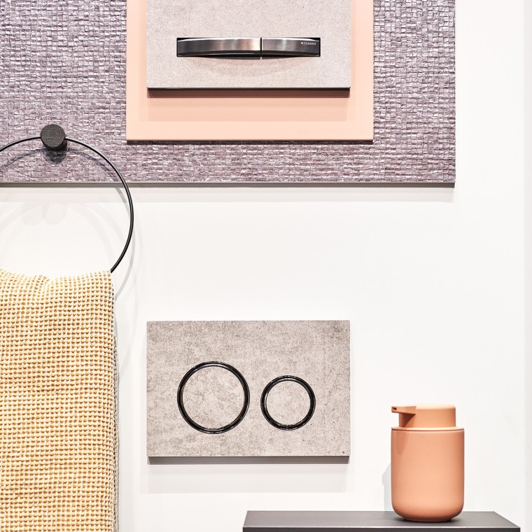 A mix of materials in the bathroom creates more cosiness A mix of materials in the bathroom creates more cosiness