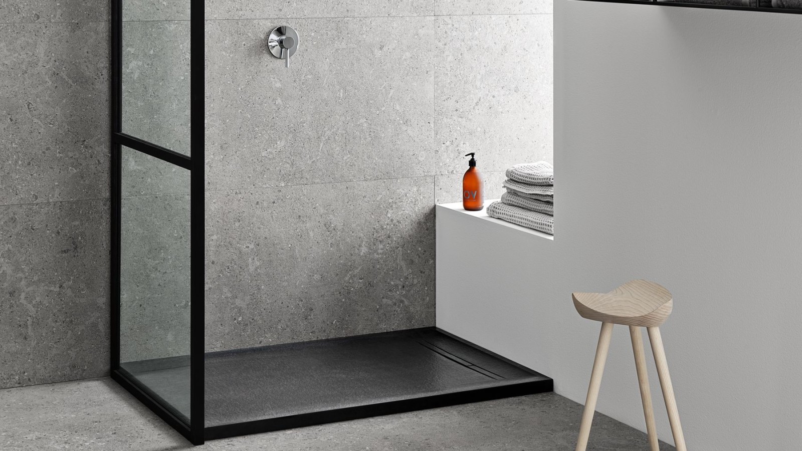 Geberit Sestra shower tray in graphite Geberit Sestra shower tray in graphite