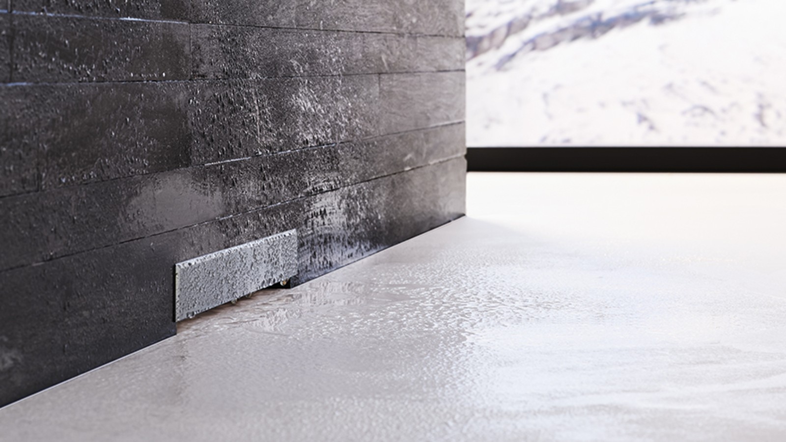 Geberit wall drain for a floor-even shower