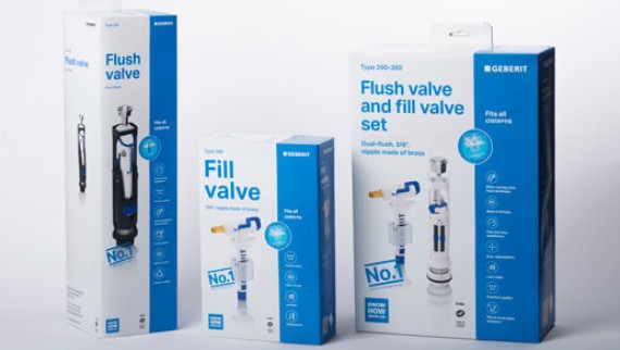 Geberit fill valve and flush valve as spare parts for cisterns