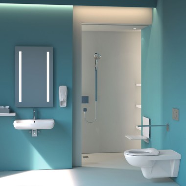 Geberit Selnova toilet and washbasin in a hospital