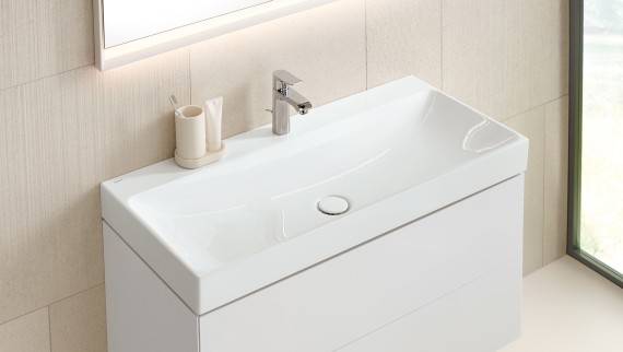 Geberit ONE washbasin (© Geberit) Geberit ONE washbasin (© Geberit)
