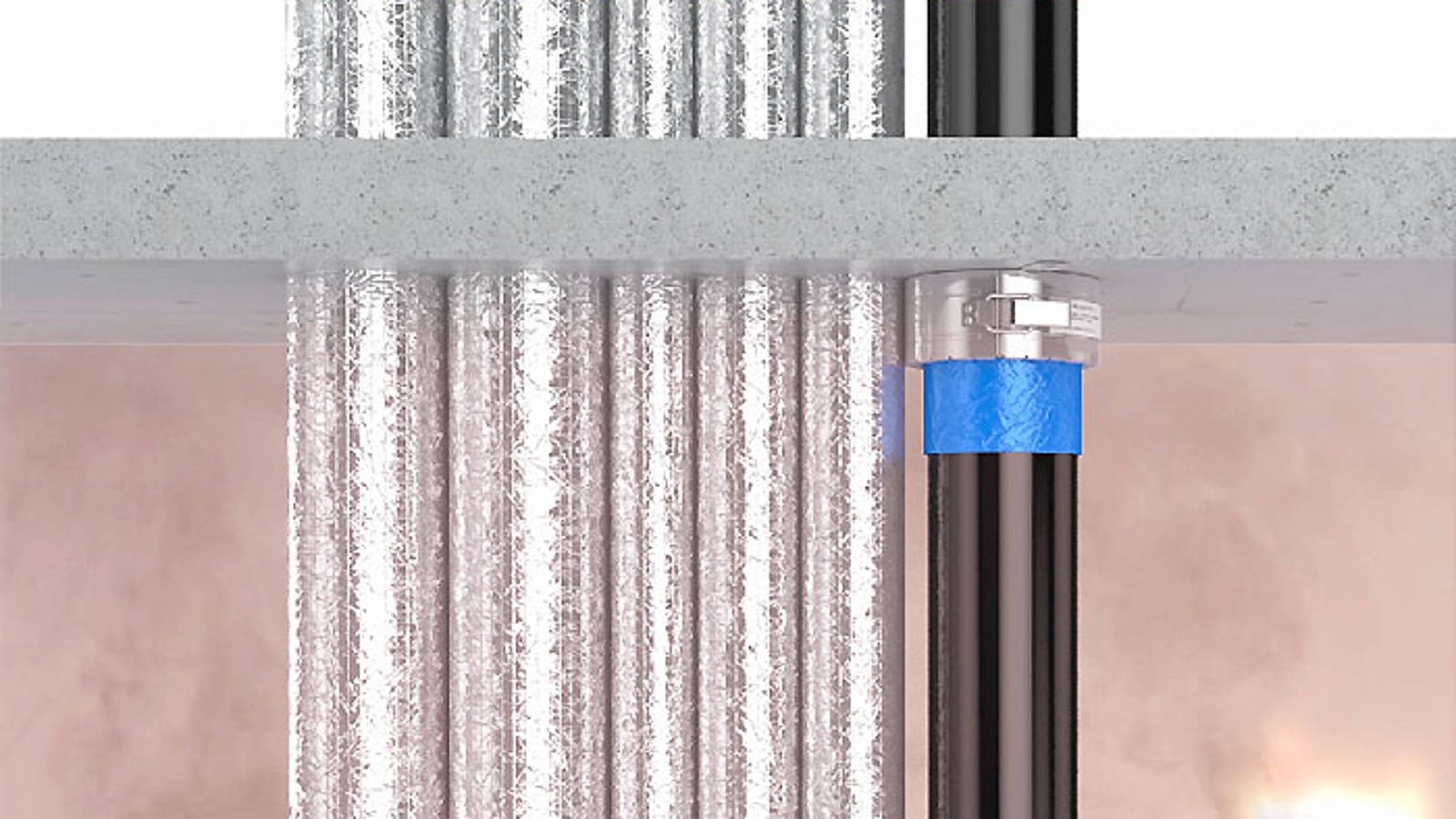 Geberit duct fire-retarding bulkhead for fire protection Geberit duct fire-retarding bulkhead for fire protection