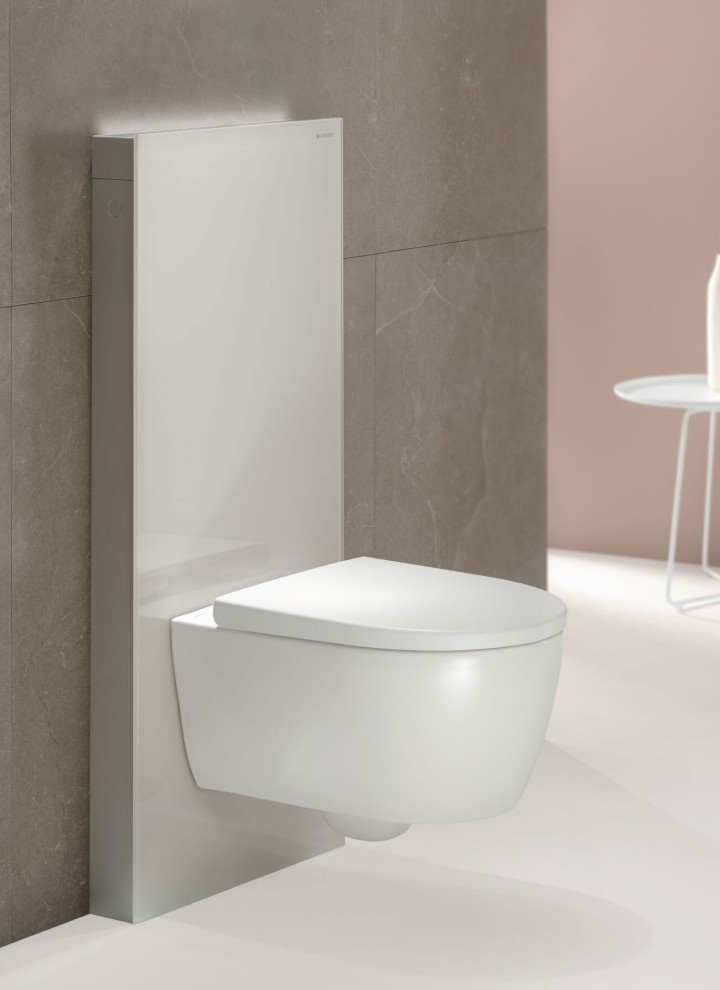 Geberit Monolith Plus is a cistern designed to be placed in front of the wall Geberit Monolith Plus is a cistern designed to be placed in front of the wall
