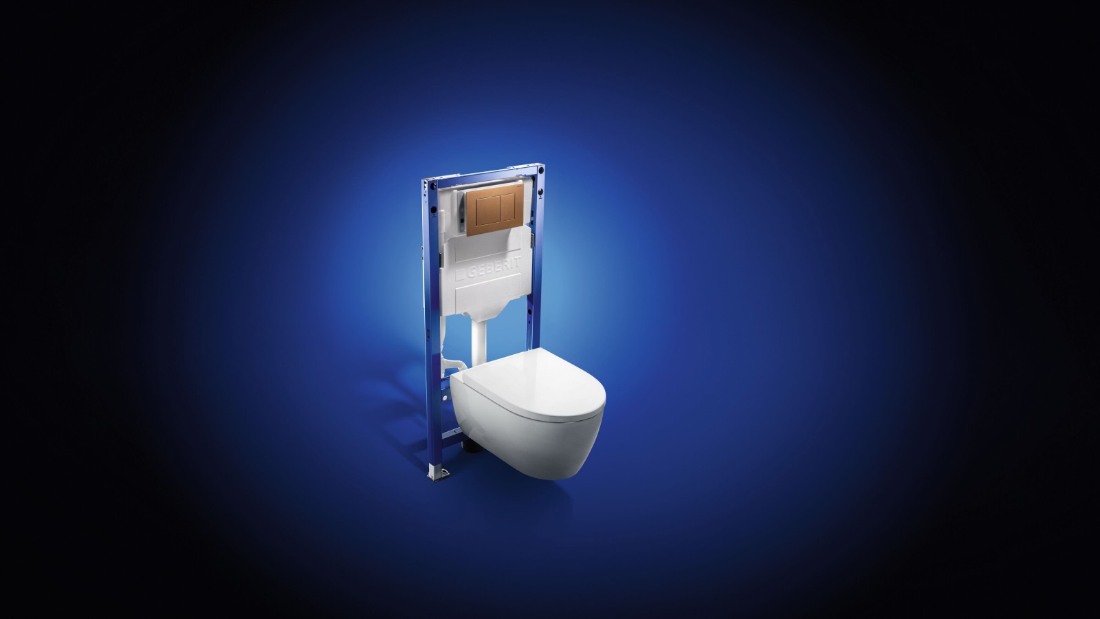Geberit wall-hung WC system with concealed cistern and flush plate