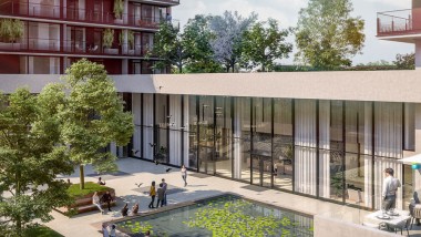 On the ground floor, the three towers are connected to each other (© Soravia) On the ground floor, the three towers are connected to each other (© Soravia)