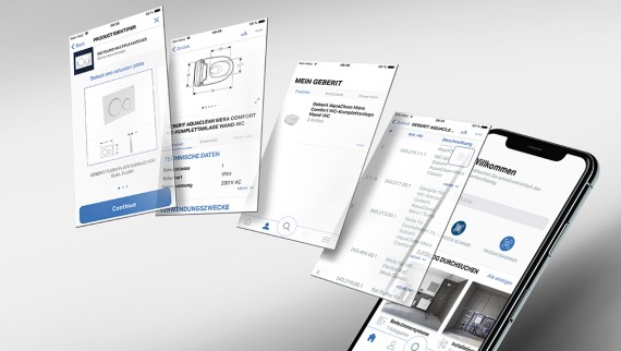 Geberit’s expertise is always just a tap away with the Geberit Pro app. Geberit’s expertise is always just a tap away with the Geberit Pro app.
