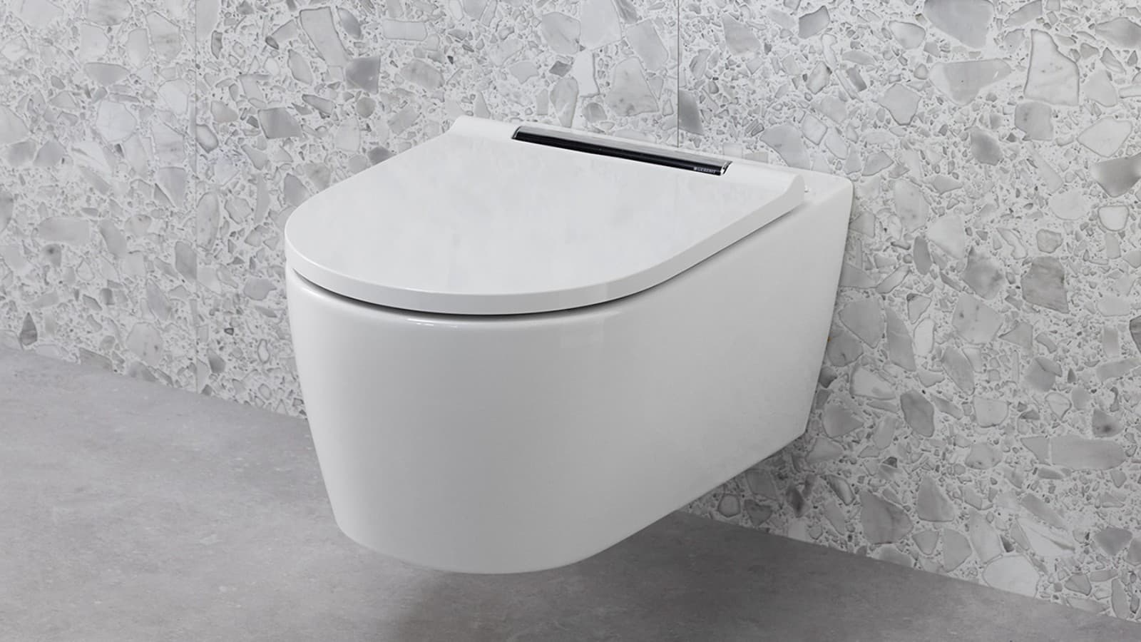 Wall-hung toilet from the Geberit ONE bathroom series (© Geberit) Wall-hung toilet from the Geberit ONE bathroom series (© Geberit)