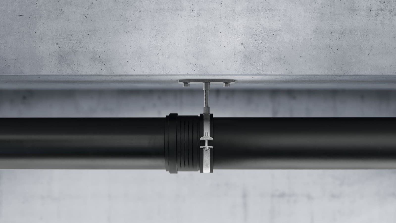 Cross-section of a block of flats featuring Geberit drainage systems Cross-section of a block of flats featuring Geberit drainage systems
