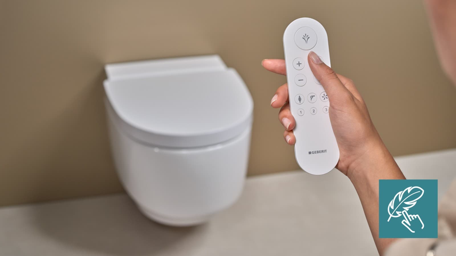 Geberit AquaClean Mera with remote control Geberit AquaClean Mera with remote control