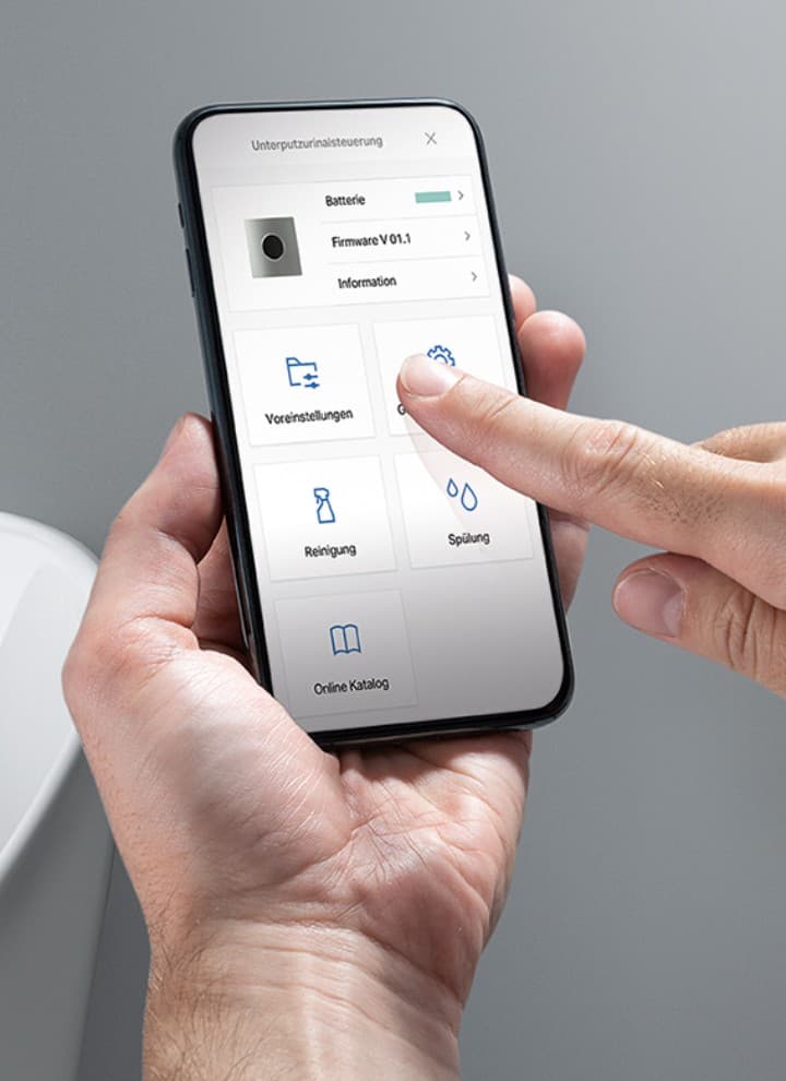 The Geberit Control app controls sanitary installations The Geberit Control app controls sanitary installations