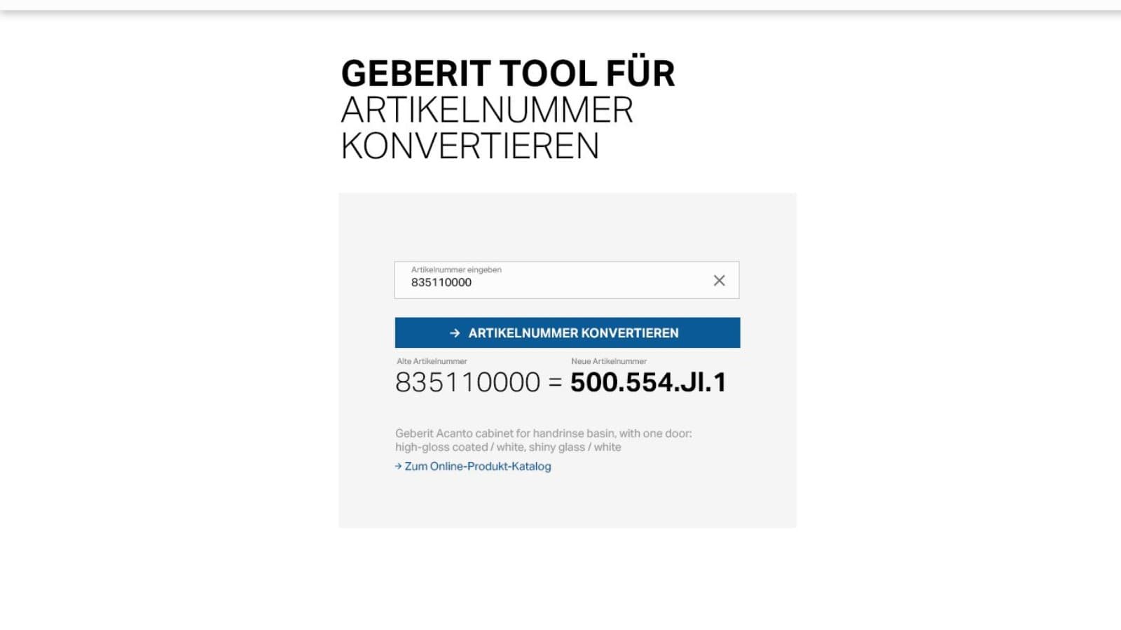 Article number converter Article number converter
